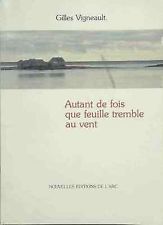 Autant de fois que feuille tremble au vent (Paperback)