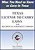 TEXAS LICENSE TO CARRY LAWS for Reciprocal Agreement Carriers by Dan Griffin