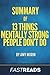 Summary of 13 Things Mentally Strong People Don't Do: Includes Key Takeaways & Analysis