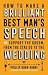 How To Make a Brilliant Best Man's Speech