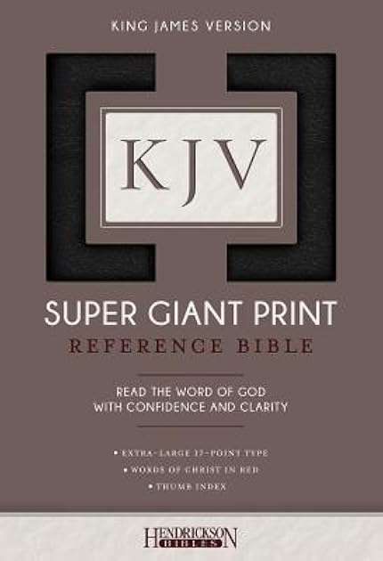 KJV Super Giant Print Reference Bible (Imitation Leather, Black, Indexed, Red Letter)