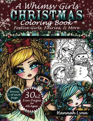 A Whimsy Girls Christmas Coloring Book: Festive Girls, Fairies, & More (Paperback)