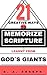 Scripture Memory: 21 Creative Ways To Memorize Scripture Learnt From God's Giants. (Bible Study and Memorization)