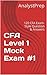 AnalystPrep CFA Level 1 Mock Exam #1: 120 CFA Exam-Style Question & Answers - 2016 edition (AnalystPrep CFA Level 1 Mock Exams)