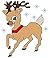 Christmas Reindeer cross stitch design/ pattern: Uses whole, 3/4 and back stitch. Perfect for putting in cards or frames.