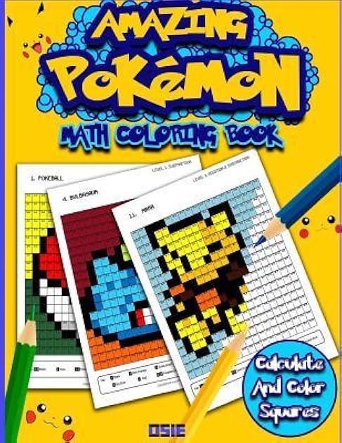 Amazing Pokemon Math: Cool Math Activity Book For Pokemon Go Fans