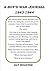A Boy's War Journal 1943-1944 by Ray Wooster