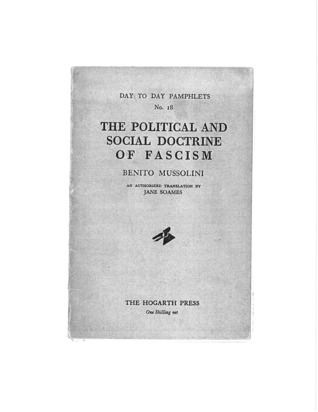 The Political and Social Doctrine of Fascism