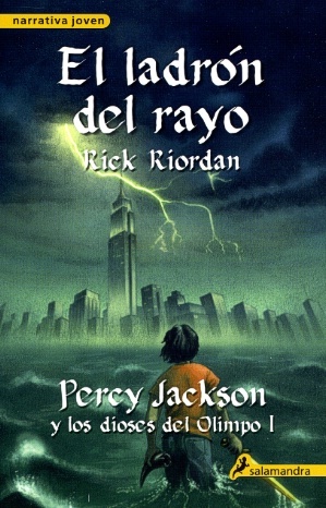 Portada de El ladrón del rayo, de Rick Riordan