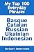 My Top 100 Everyday Phrases: Basque, Catalan, Russian, Ukrainian, and Javanese-Indonesian
