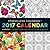 Stress Less Coloring 2017 Wall Calendar: 12 Months of Coloring Pages for a Year of Fun and Relaxation