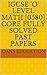 IGCSE 'O' LEVEL MATH [0580] CORE FULLY SOLVED PAST PAPERS