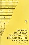 Quisiera que oyeran la canción que escucho cuando escribo esto by Manuela Espinal Solano