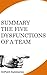Summary: The Five Dysfuncti...