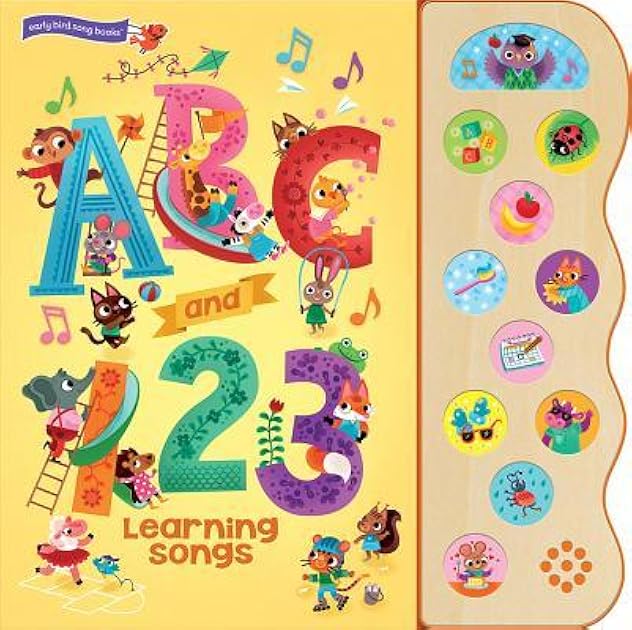 ABC & 123 Learning Songs: Interactive Children's Sound Book (11 Button Sound) (Early Bird Song Books)