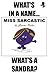 What's in a Name... What's a Sandra? by Graeme Parker