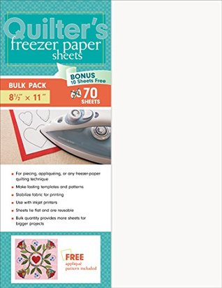 Quilter's Freezer Paper Sheets, Bulk Pack: 70 Sheets, 8 1/2" x 11" (Misc. Supplies)