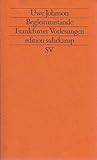 Begleitumstände: Frankfurter Vorlesungen Begleitumstände: Frankfurter Vorlesungen