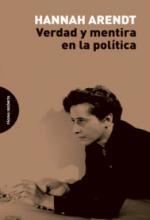 Portada de Verdad y mentira en la política, de Hannah Arendt