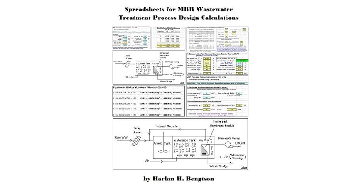 Spreadsheets for MBR Wastewater Treatment Process Design Calculations by Harlan H. Bengtson