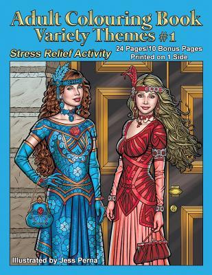 Adult Colouring Book Variety Themes #1: Stress Relief Activity