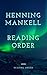 HENNING MANKELL: READING ORDER AND CHECKLIST