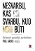 NESVARBU, KAS ESI - SVARBU, KUO NORI BŪTI