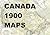 Canada 1900 Maps: Coloured maps showing all of Canada's provinces, with detailed enlargements of populated regions