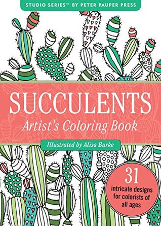 Succulents Portable Adult Coloring Book (Paperback)