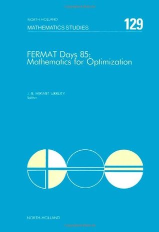 FERMAT Days 85 : mathematics for optimization