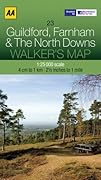 AA Walker's Map Guildford, Farnham & The North Downs