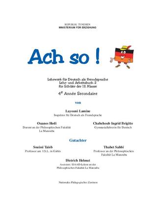 Ach so ! für schüler der 12. klasse (3e année secondaire)