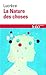 La Nature des choses