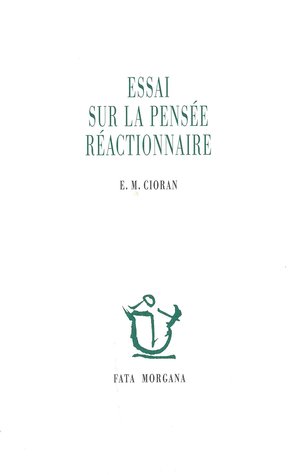 Essai sur la pensée réactionnaire: à propos de Joseph de Maistre (Paperback)