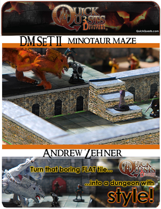 Printable 3D dungeon Tiles Minotaur Maze set for Dungeons and Dragons, D, Gurps, Warhammer or other RPG