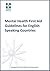 Mental Health First Aid Guidelines for English Speaking Count... by Betty Kitchener