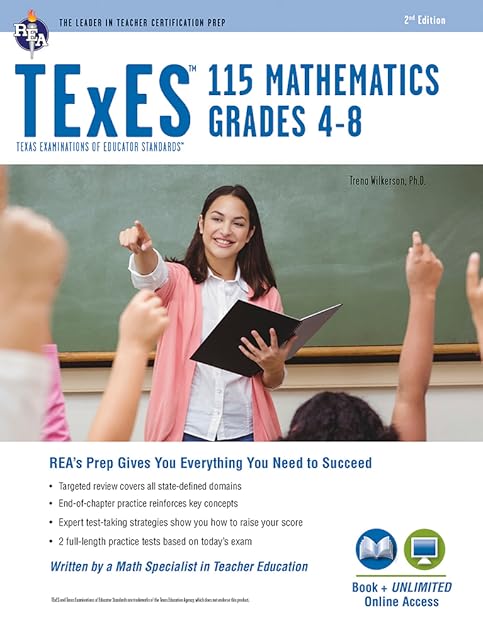 TExES Mathematics 4-8 (115), 2nd Ed., Book + Online