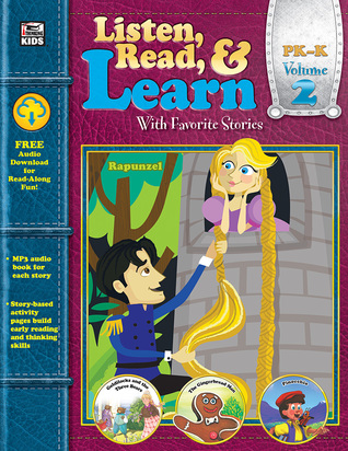 Carson Dellosa Volume 2 Listen, Read & Learn Preschool and Kindergarten Workbook, Pinocchio, Rapunzel, Goldilocks and The Three Bears, The Gingerbread Man and More Classic Childrens Stories With Audio