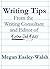 Writing Tips: From the Writing Consultant and Editor of Extra Ink Edits