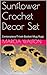 Sunflower Crochet Decor Set: Centerpiece/Trivet-Basket-Mug Rugs
