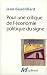 Pour une critique de l'économie politique du signe by Jean Baudrillard Pour une critique de l'économie politique du signe by Jean Baudrillard
