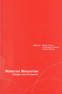 Material Memories: Design and Evocation (Materializing Culture, 5)