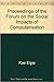 Proceedings of the Forum on...