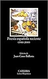 Poesía española reciente, 1980–2000