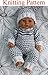 Bodysuit and Hat Knitting Pattern (no. 97) for small 10 to 12 inch doll