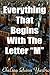 Everything that Begins with the Letter "M"