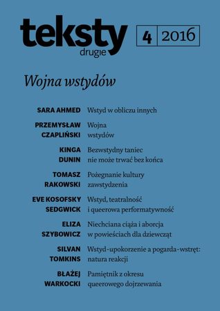Teksty Drugie 2016 Nr 4: Wojna wstydów