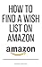 How To Find A Wish List On Amazon