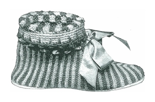 #1125 BEDROOM SHOES VINTAGE CROCHET PATTERN