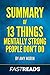 Summary of 13 Things Mentally Strong People Don't Do: Includes Key Takeaways & Analysis